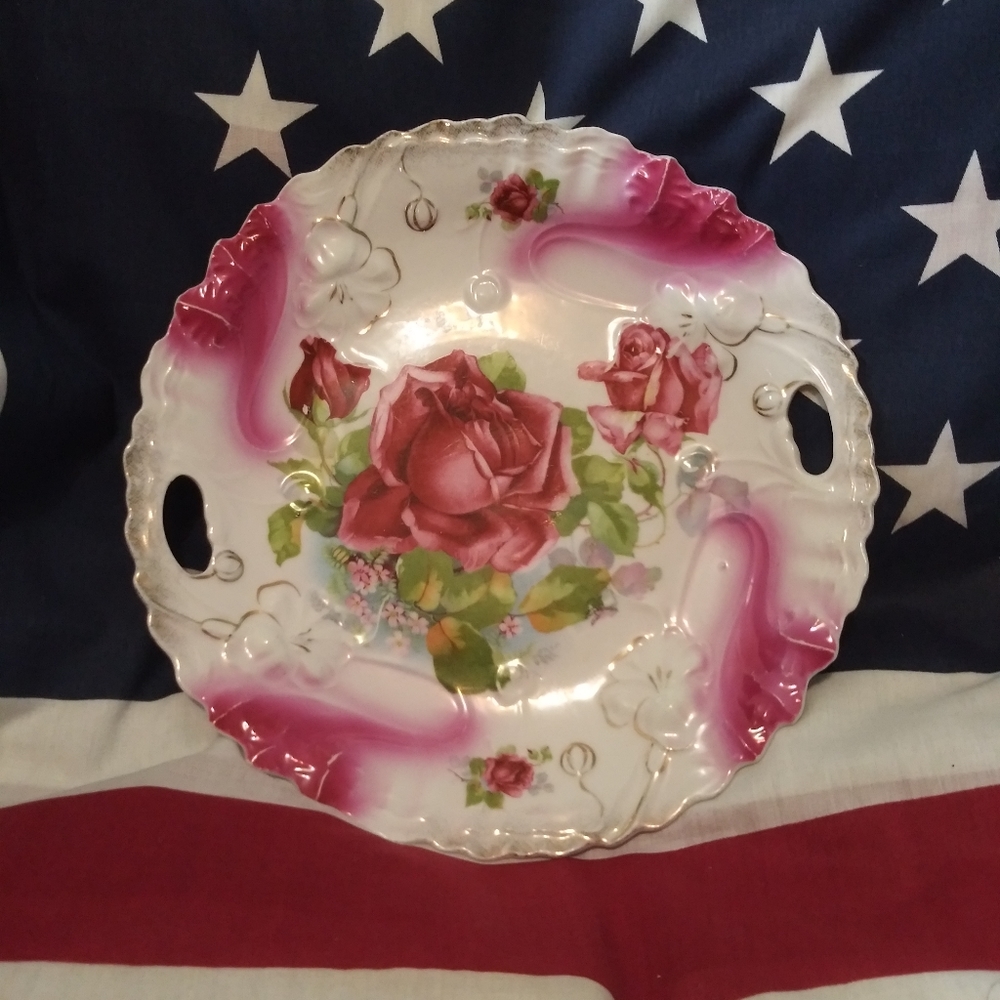 Rose plate decor